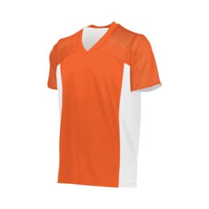 augusta sportswear boy's youth reversible flag football jersey, orange/white