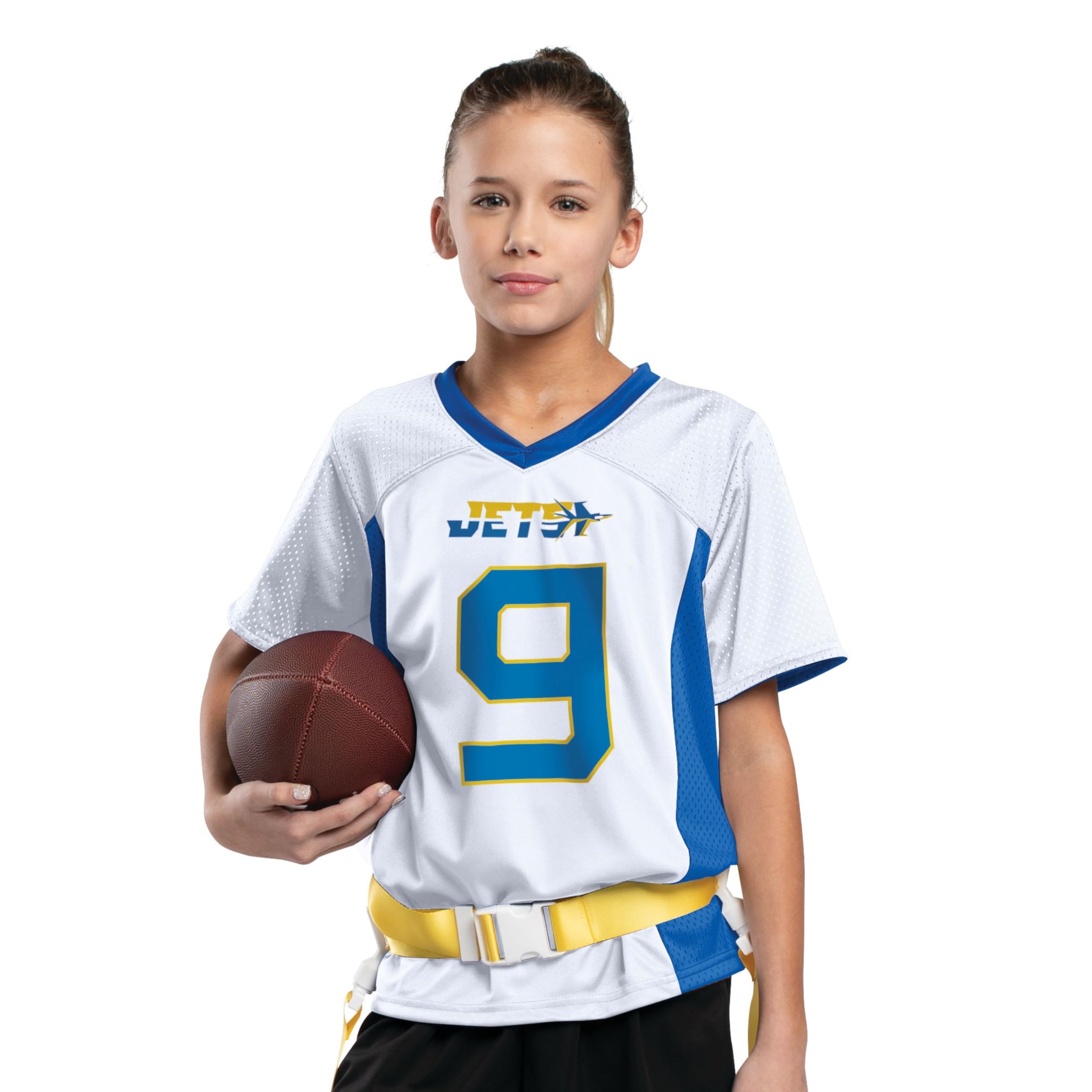 Augusta Sportswear Boy's Youth Reversible Flag Football Jersey, Orange/White