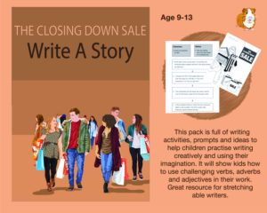 the closing down sale: write a story (9-13 years)