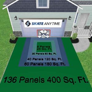 Skate Anytime Shooting Pad – Precision Engineered Skateable & Expandable Synthetic Ice All-Weather Durable - Feels Like Real Ice - (20 Panels / 60 sq ft)