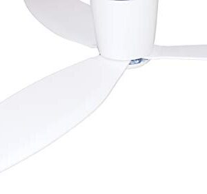 Lucci Air 21287001 Radar DC Ceiling Fan, 52 Inch, White with White Blades