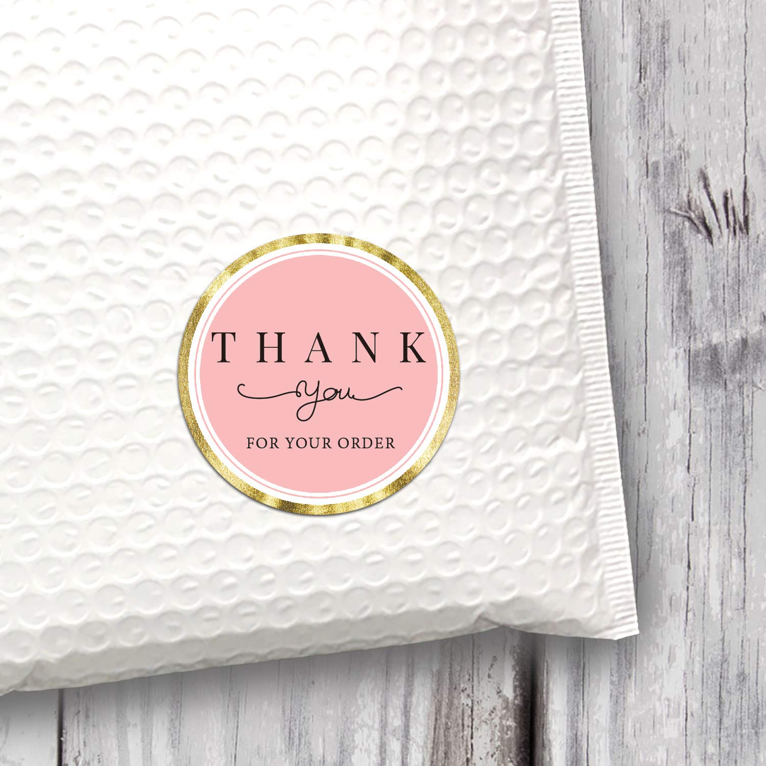 500 Thank You for Your Order Stickers, Chic Pink Thank You Stickers for Small Business, Thank You for Your Business Label Stickers, 1.4 Inches Thank You Stickers Roll.