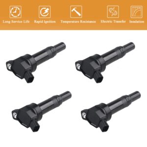 JDMON Ignition Coils Compatible with Kia Soul Forte Hyundai Elantra Tucson Elantra GT 1.8L 2.0L 2011-2016 Replaces UF651 273002E000 Coil Pack