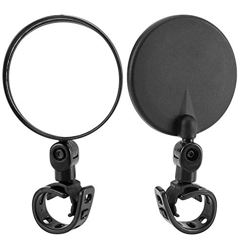 Accmor Bike Mirrors,2pcs Bicycle Cycling Rear View Mirrors, Adjustable 360 Rotatable Handlebar Glass Rearview Bicycle Mirrors for Road Mountain Bike