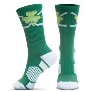 chalktalksports hockey athletic woven mid-calf socks | shamrock hockey socks | green