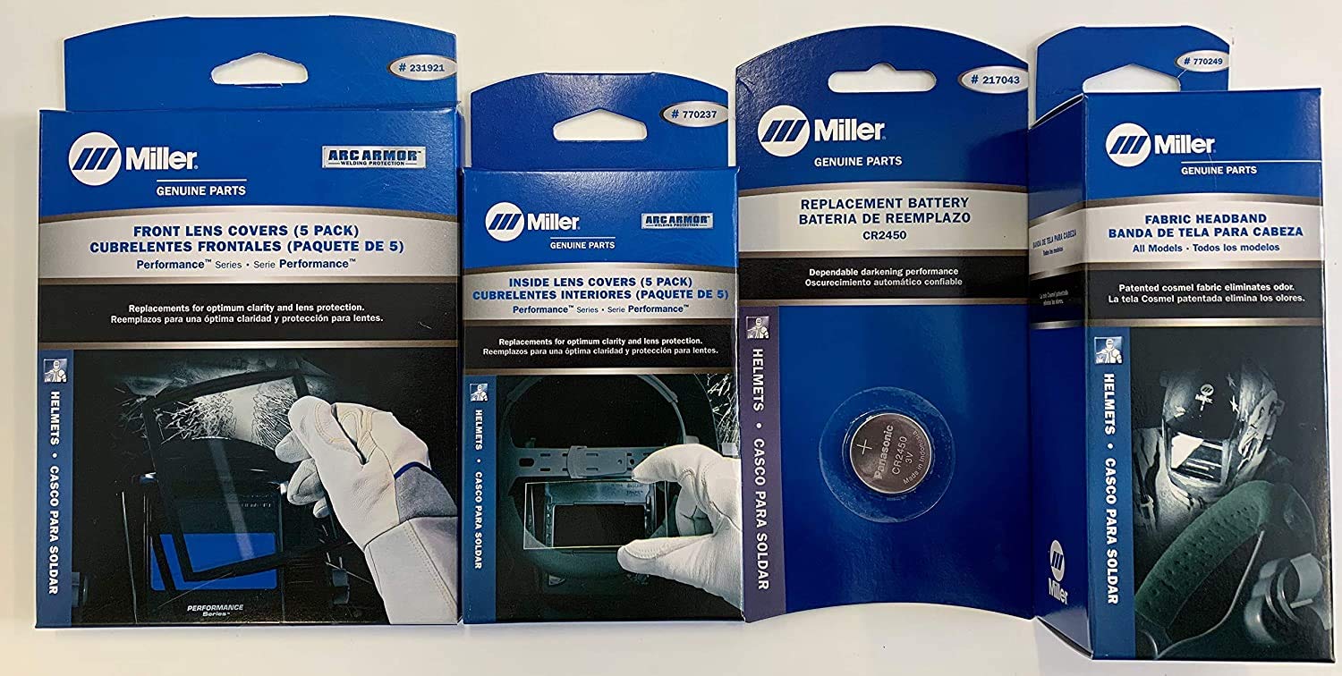 Combo Miller Performance Series Replacement Lens 770237/23192, headband 770249 and 2 Replacement Batteries 217043