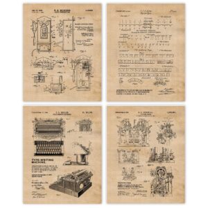 vintage news communication media patent prints, 4 (8x10) unframed photos, wall art decor gifts for home office podcast engineer studio electronic lounge journalism school college student teacher coach