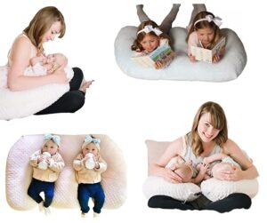twin z pillow grey 6 uses in 1 twin pillow ! breastfeeding, bottlefeeding, tummy time, reflux, support and pregnancy pillow!