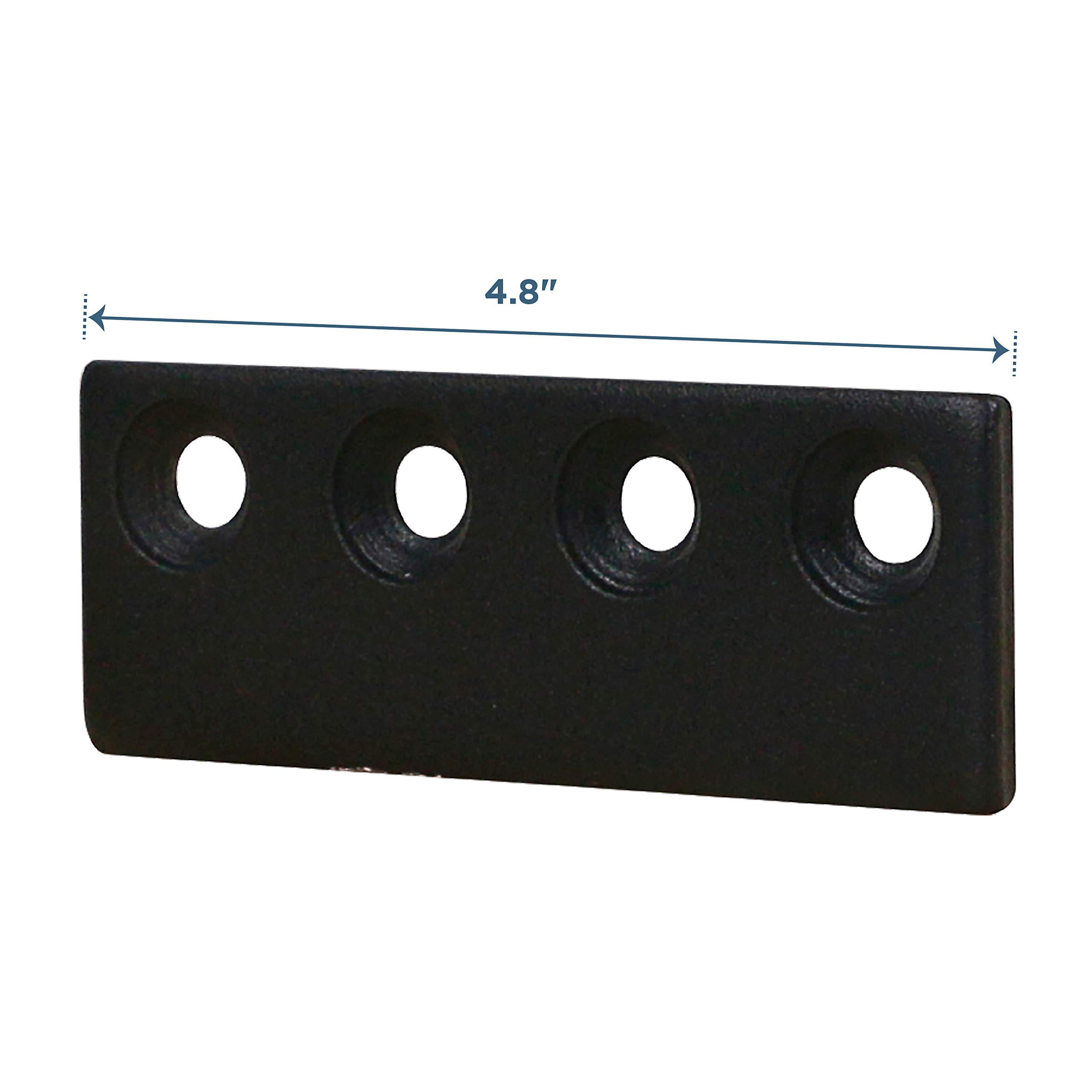 National Hardware N700-106 Interior Sliding Barn Door Hardware Connecting Adaptor, 3 1/8 in, Matte Black