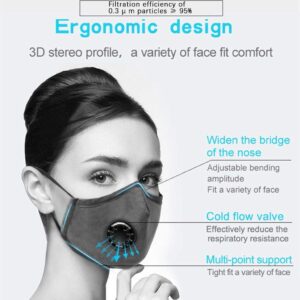 4pcs Fashion Reusable Face_Masks with Breathing Hole - Elastic Earloop Washable Comfortable Face cotton fabric For Adult