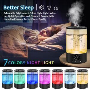 Cool Mist Humidifier, Ultrasonic Air Humidifiers for Bedroom Baby Home, 5L Top Fill Large Humidifier with LED Touch Display, Adjustable Mist Levels, Timer, Auto Shut-Off, Sleep Mode, Ultra Quiet