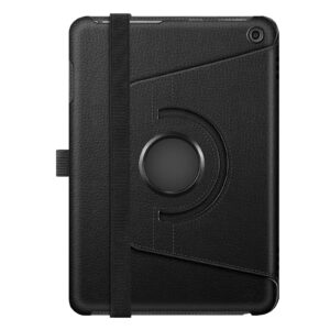 Fintie Case for Kindle Fire HD 8 & HD 8 Plus Tablet (Fits Both 12th Gen 2022 & 10th Gen 2020 Release) - 360 Degree Rotating Swivel Stand Protective Cover with Dual Auto Sleep Wake, Black