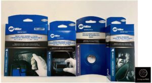 combo miller electric cover lens elite & mp-10 series 216326-216327, headband 770249 and 2 replacement batteries 217043