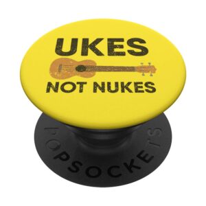 funny design ukes not nukes ukulele sarcastic pun design popsockets grip and stand for phones and tablets
