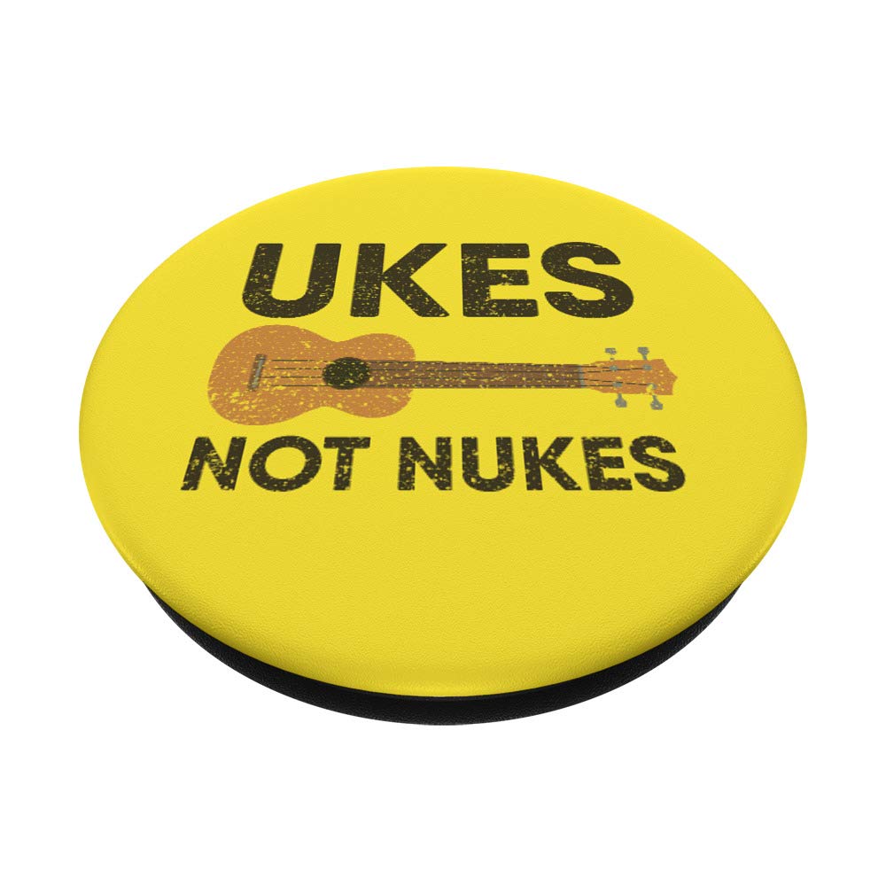 Funny design Ukes Not Nukes Ukulele Sarcastic Pun design PopSockets Grip and Stand for Phones and Tablets