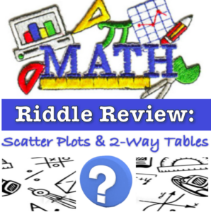 riddle review - scatter plots & 2-way tables