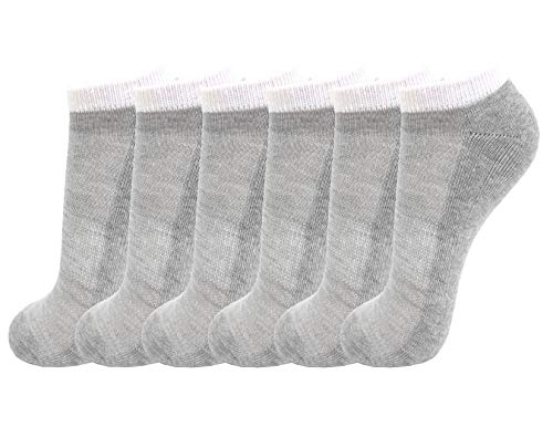 TECHSOCK No Show Athletic Socks Womens Running Socks Moisture Wicking - 6 Pairs