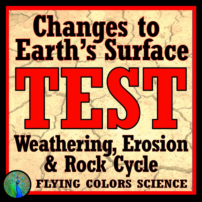 Earth's Changing Surface Rock Cycle Weathering Erosion Test Assessment NGSS MS-ESS2-1 MS-ESS2-2