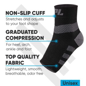 POWERLIX Feet Orthopedic Brace Plantar fasciitis socks (2 Pairs) for Plantar Fasciitis