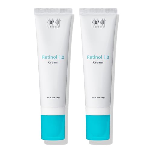 Obagi360 Retinol 1.0 Cream – High Concentration Retinol Helps Reduce the Appearance of Fine Lines and Wrinkles & Smooth Texture with Minimal Irritation – Two Pack, 2 * 1 oz