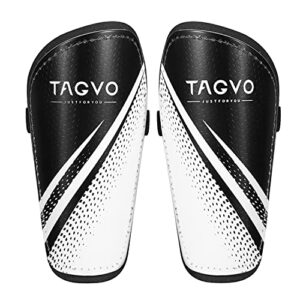 tagvo soccer shin guards, kids youth lightweight soccer equipment with adjustable straps, great performance soccer shin pads for boys girls