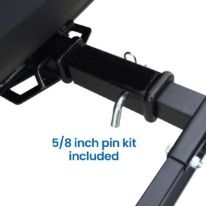 Zento Deals Trailer Hitch Receiver Steel Tube - Steel 2 inch Tube Extenders, Extension Pin and Clip Included, Heavy Duty 3500 lbs. Capacity, Extends Up to 7" Premium Quality