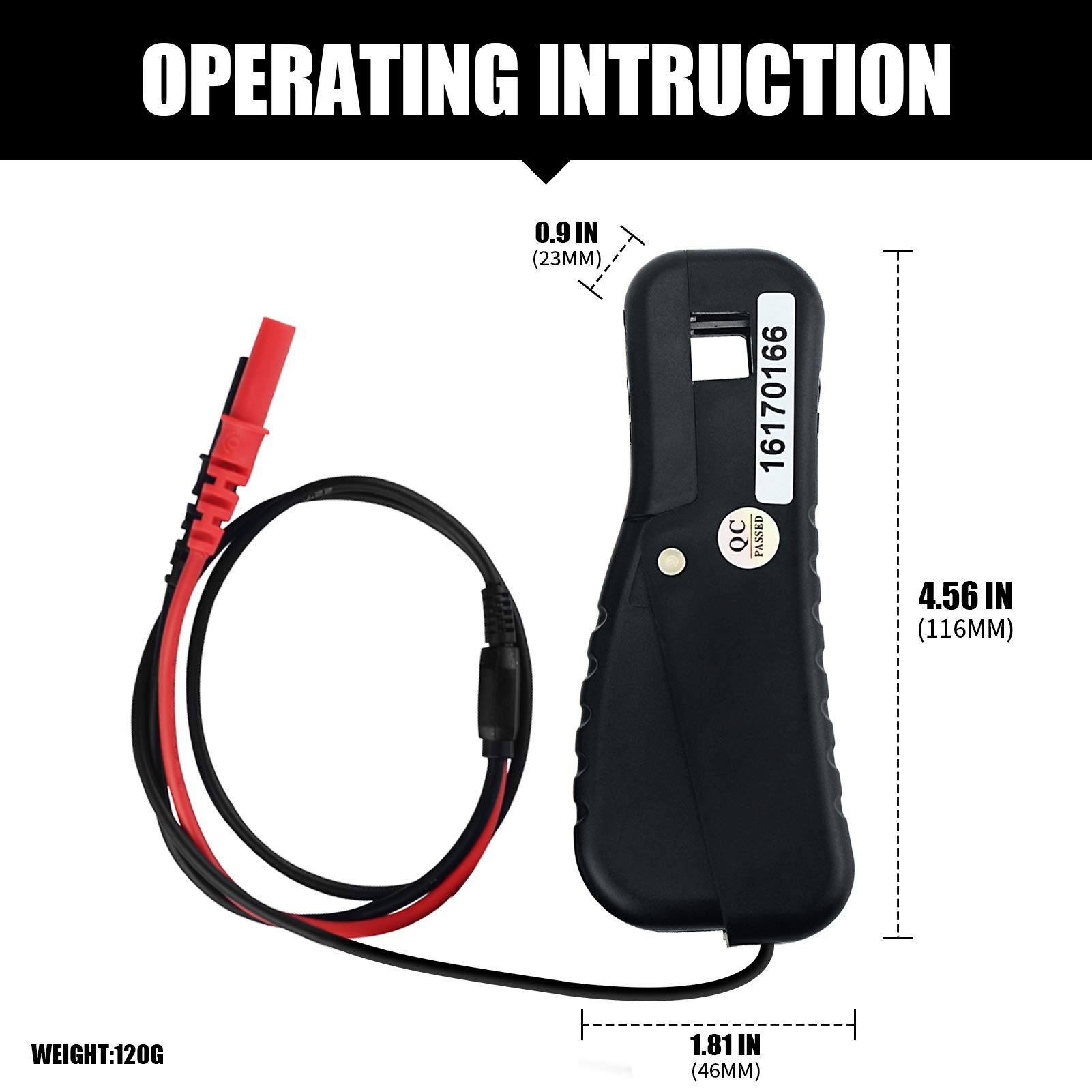 BTMETER BT-705A Signal Pick-up Inductive Clamp Lead, Measure Tach Range 600 RPM ~ 12000 RPM