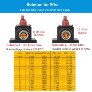 WOHHOM 30A 40A 50A 60A 80A 100A 125A 150A Audio Circuit Breaker Auto Car Stereo Inline Fuse Holders Inverter, Manual Reset 12V-24V DC for Automotive Marine Boat Audio System Protection (125A)