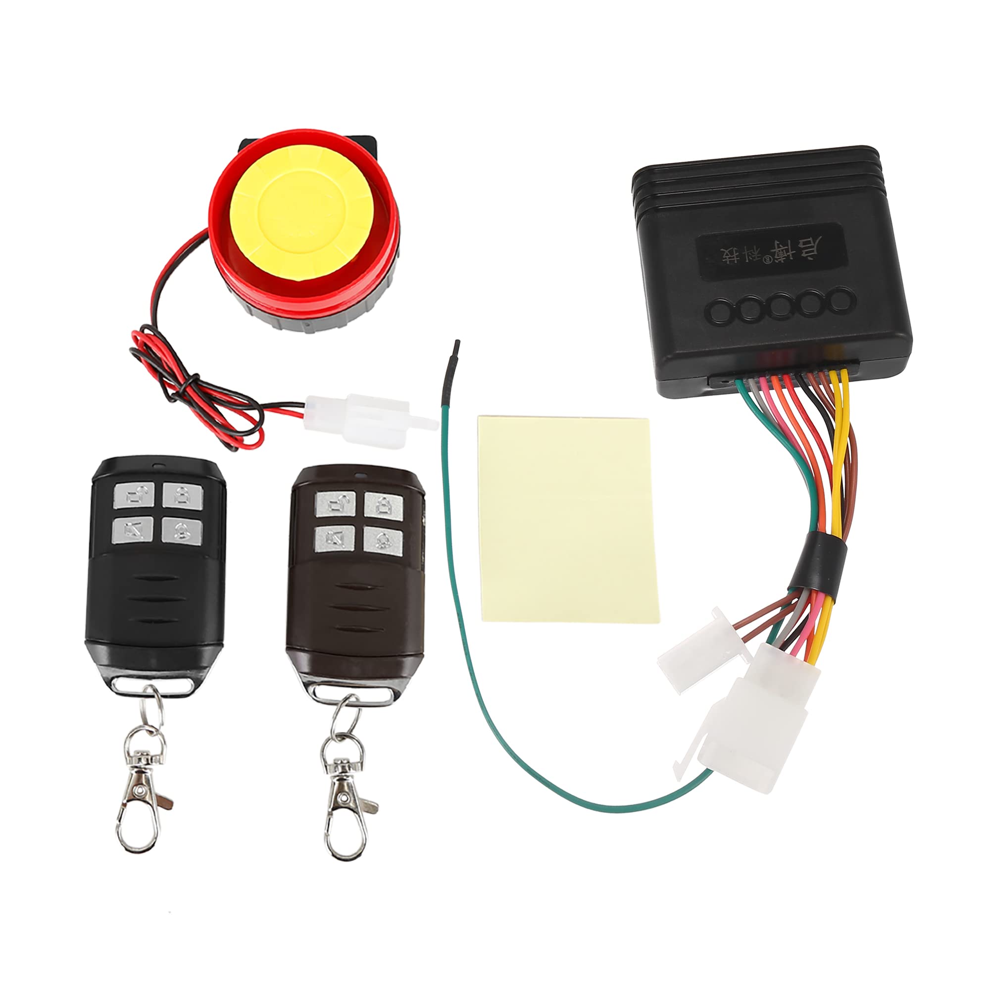 F FIERCE CYCLE DC 9-24V Motorcycle Scooter Anti-Theft Alarm System Remote Control Key Remote Set Engine 125dB Alarm Speaker