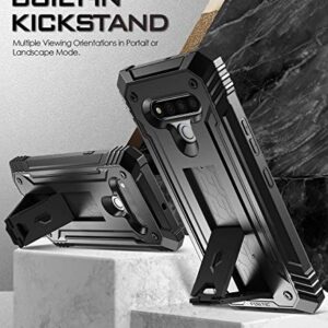 Poetic Revolution Series for LG Stylo 6 Case, Full-Body Rugged Dual-Layer Shockproof Protective Cover with Kickstand and Built-in-Screen Protector, Black