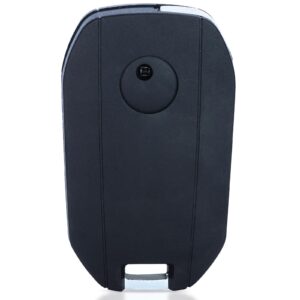 Keyecu Upgraded Flip Remote Car Key Shell Case for Toyota Sienna Highlander Tacoma GQ43VT20T,Just a Key Shell