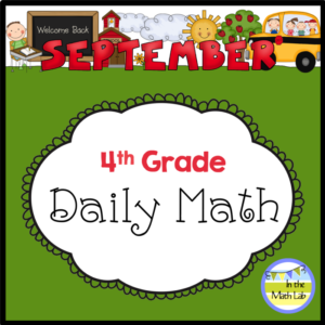 daily math for 4th grade - september