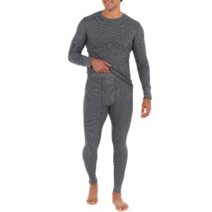 Fruit of the Loom Men's Recycled Waffle Thermal Underwear Set (Top and Bottom), Greystone Heather, 5X-Large