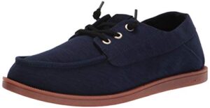 quiksilver mens harbor dredged lowtop casual shoe sneaker, blue/brown/blue harbor dredged, 14 us