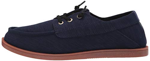 Quiksilver mens Harbor Dredged Lowtop Casual Shoe Sneaker, Blue/Brown/Blue Harbor Dredged, 14 US