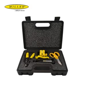 Miller MSAT All Access Tool Kit, Fiber Cable Stripping Tool, Metal Kevlar Scissors, Cable Stripper for Hard Cable Jackets, Buffer Tube Cutter, Mid-Span Fiber Optic Tool