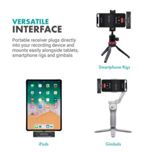 Movo Edge-DI-Duo Wireless Lavalier for iPhone - Perfect Compact Lav Mic for Smartphone Gimbal Stabilizer - Great for Vlogging, Filming, Teachers, and More - Compatible with DJI Osmo OM 4, 5