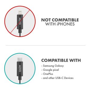 Movo Edge-UC USB Type-C Wireless Lavalier Microphone System - Omnidirectional Lapel Mics Compatible with USB-C Android, Samsung, and DJI OM 4 or 5