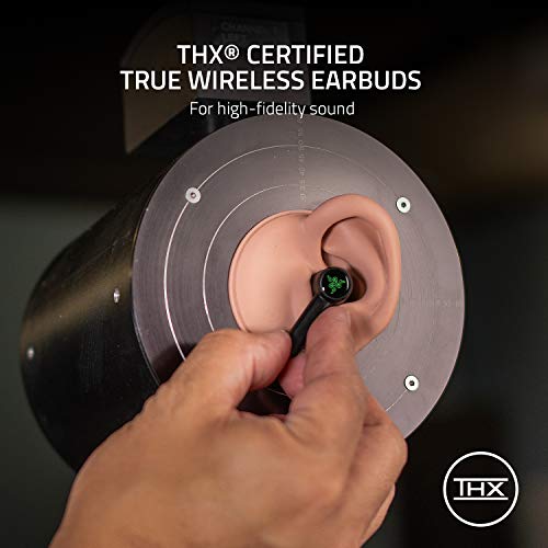 Razer Hammerhead True Wireless Pro Bluetooth Gaming Earbuds (2020 Model): THX Certified - Advanced Hybrid Active Noise Cancellation - 60ms Low-Latency - Touch Enabled - <20 Hr Battery Life - Black