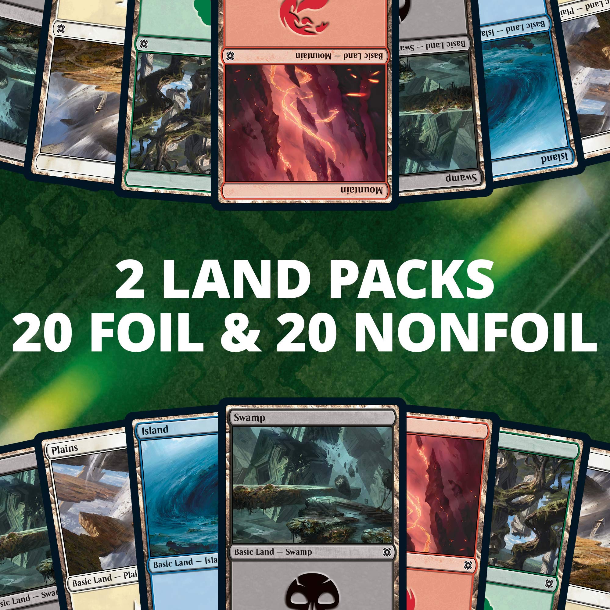 Magic: The Gathering Zendikar Rising Bundle | 10 Draft Booster Packs (150 Cards) | Foil Lands | Accessories