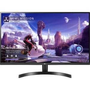 LG 27QN600-B 27 inch QHD 2560x1440 IPS Monitor with AMD FreeSync, HDR10 Bundle with 2.4GHz Wireless Keyboard, 2X 6FT Universal HDMI 2.0 Cable and Microfiber Cleaning Cloth