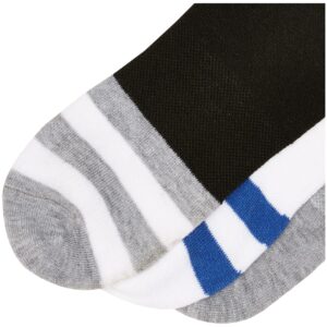 Champion mens 3-pack Super W/Embroidery No Show Sock, Black/Grey/White, 6 12 US