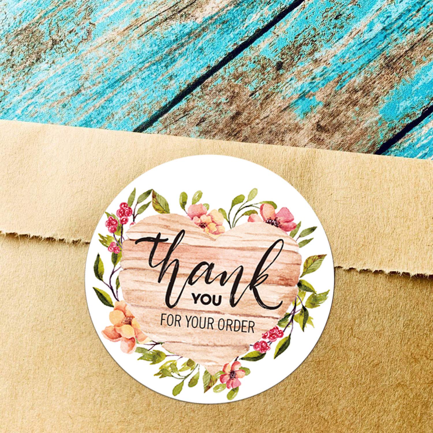 500 Thank You for Your Order Stickers, 1.4inch Thank You for Your Business Labels for Bakeries, Handmade Goods & Small Business Owners.