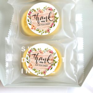 500 Thank You for Your Order Stickers, 1.4inch Thank You for Your Business Labels for Bakeries, Handmade Goods & Small Business Owners.