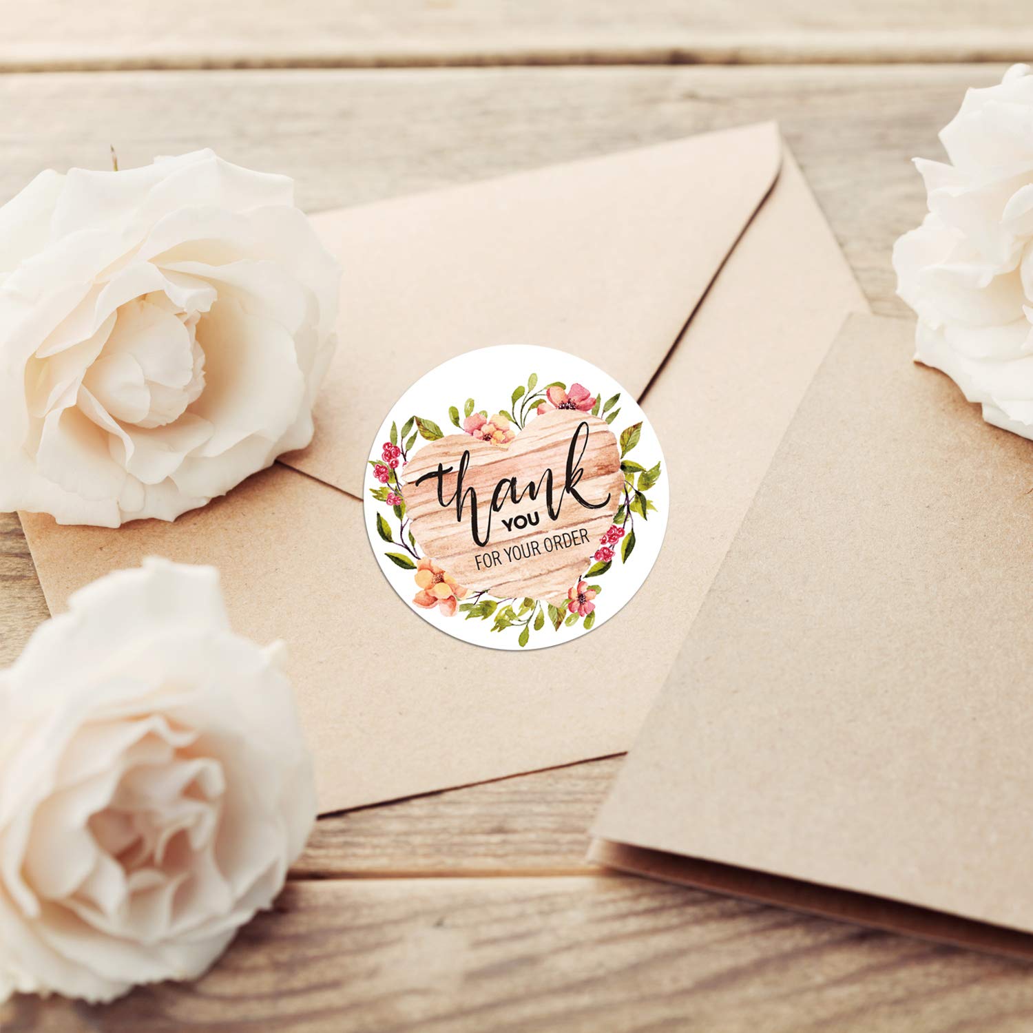 500 Thank You for Your Order Stickers, 1.4inch Thank You for Your Business Labels for Bakeries, Handmade Goods & Small Business Owners.