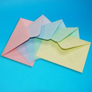 Craft UK 2350 5X5 Card and Envelope Pack of 50 - Mixed - Pastels