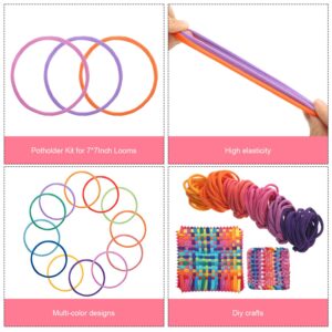 12 Colors Loop Potholder Loops Weaving Loom Loops Bulk Weaving Craft Loops with Multiple Colors for DIY Crafts Supplies Compatible with 7 Inch Weaving Loom (192 Pieces)