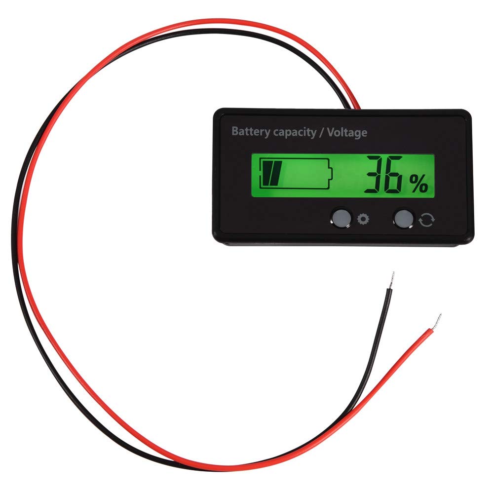 Battery acity Voltage Meter, DC 6-70V Battery acity Tester, Digital Battery Remaining acity Percentage Level Monitor Tester for Car Vehicle