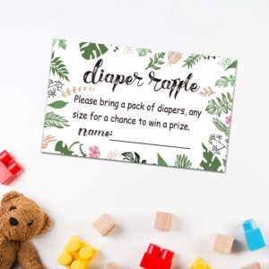 50 Greenery Diaper Raffle Tickets for Baby Shower-Baby Shower Invitations Inserts Request Cards Games Decorations Supplies for Baby Gender Tickets.