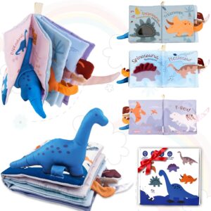 richgv baby toys 6 to 12 months, 3d dino books baby boy toys, baby books 0-6-12 months, touch and feel crinkle toys newborn infant sensory toys, gifts for baby boys girls